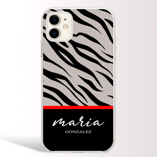 Linha personalizada de capa de zebra com estampa animal