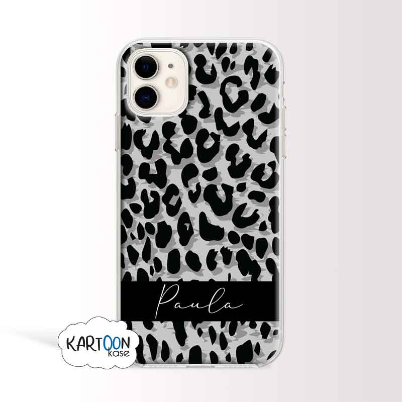 Funda Animal Print Leopardo Gris Personalizada