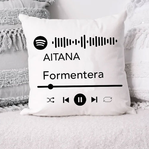 Un regalo único y original: cojines personalizados con canciones de Spotify  – Trazos Arte Estudio